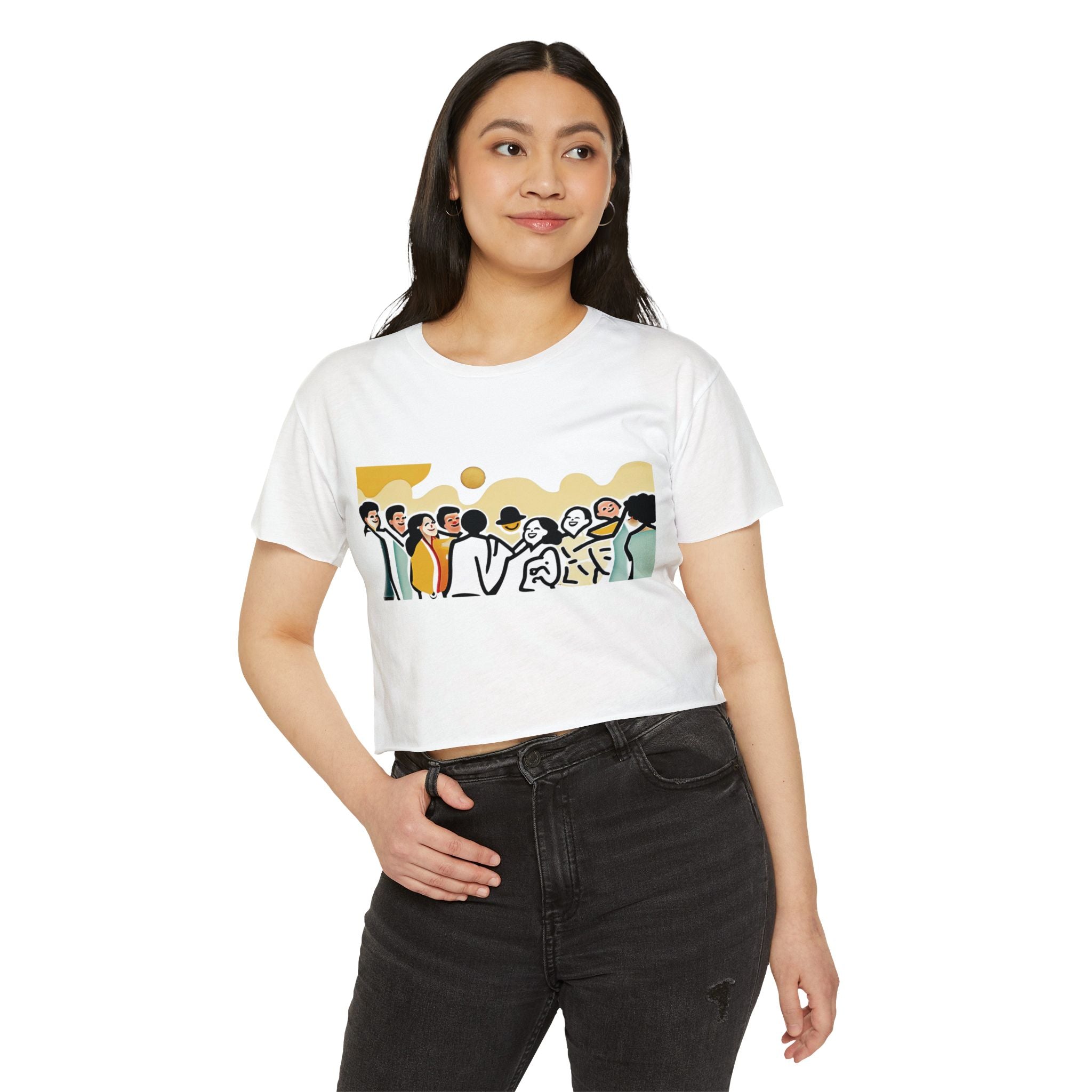 Festival Vibes Women's Crop Top, Boho Style Tee, Summer Festival Wear, Concert Outfit, Casual Chic Top, Gift for Her