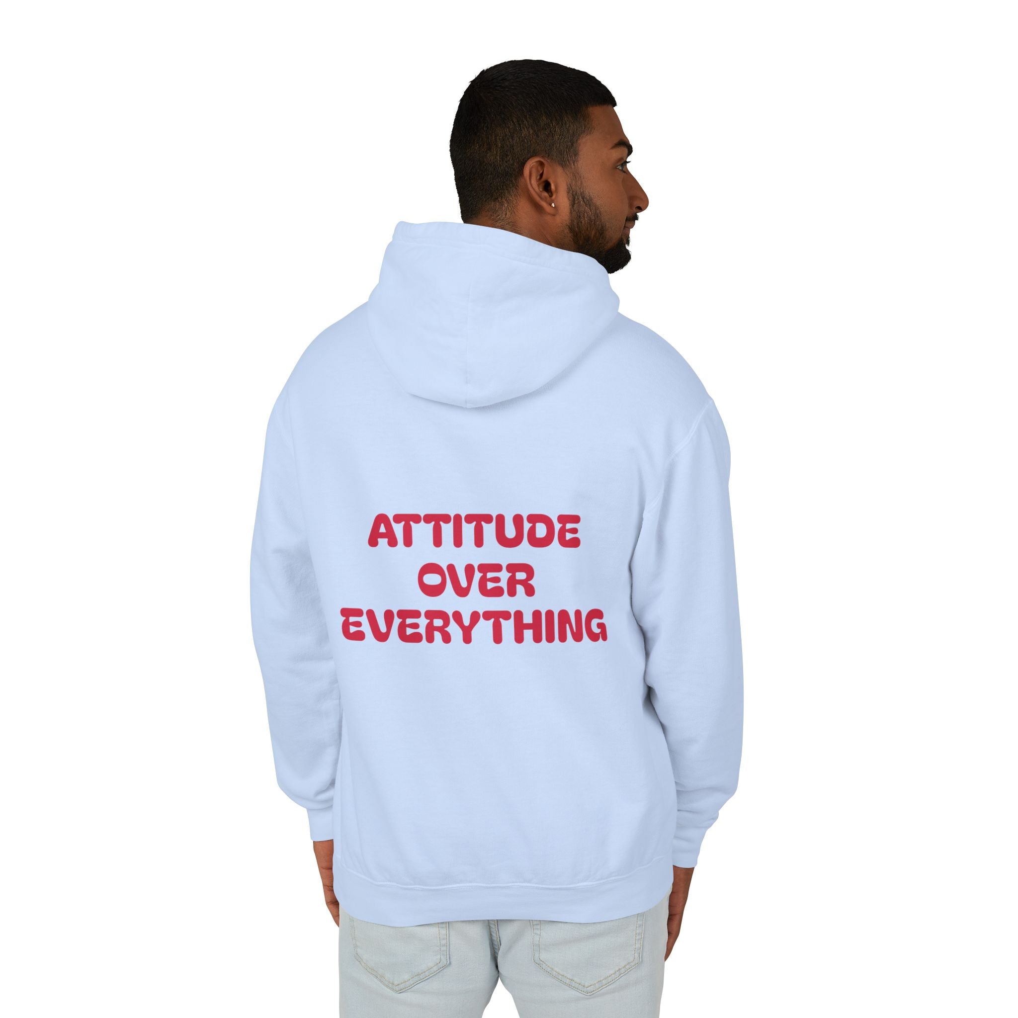 Attitude Over Everything, Unisex Lightweight Hooded Sweatshirt