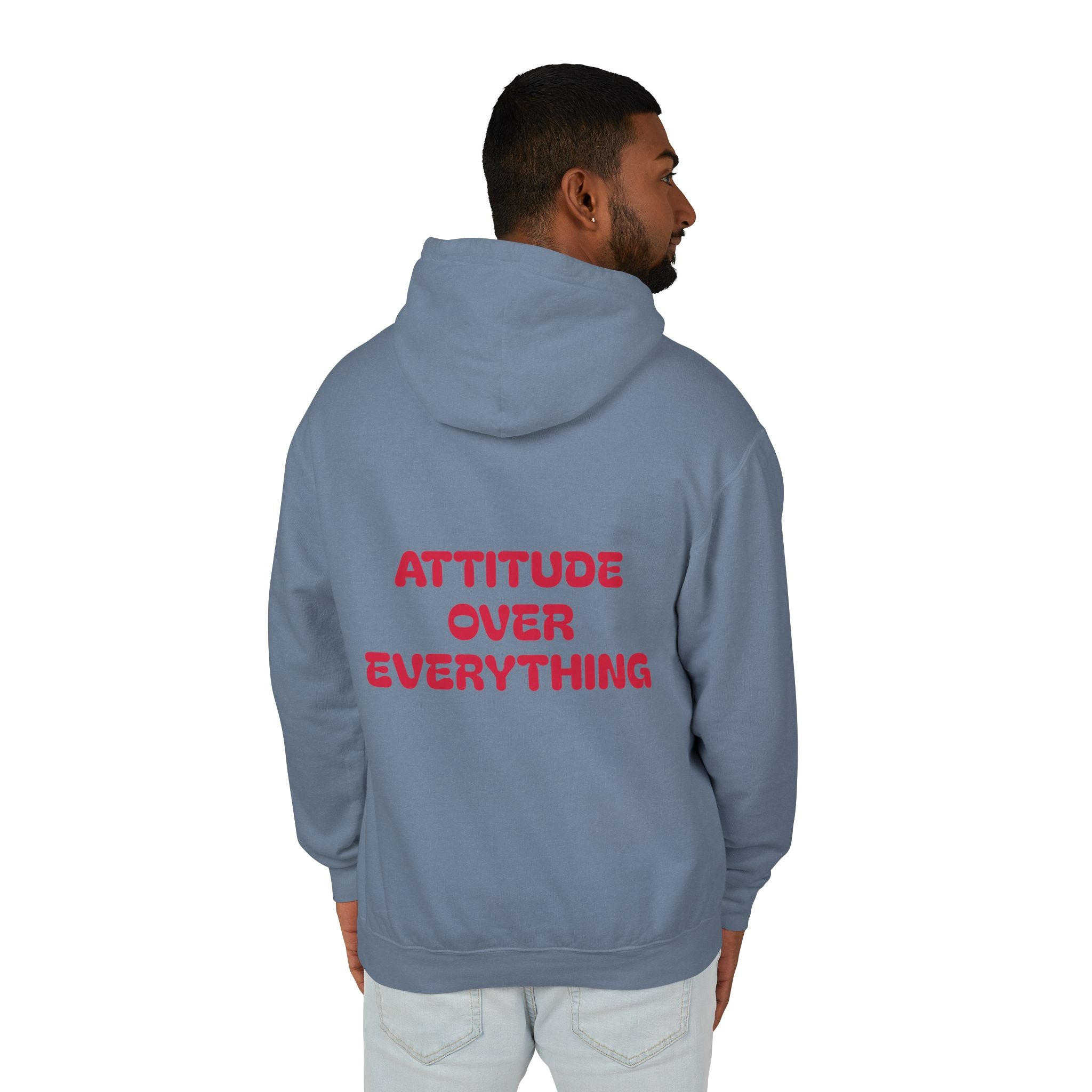 Attitude Over Everything, Unisex Lightweight Hooded Sweatshirt