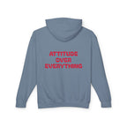 Attitude Over Everything, Unisex Lightweight Hooded Sweatshirt
