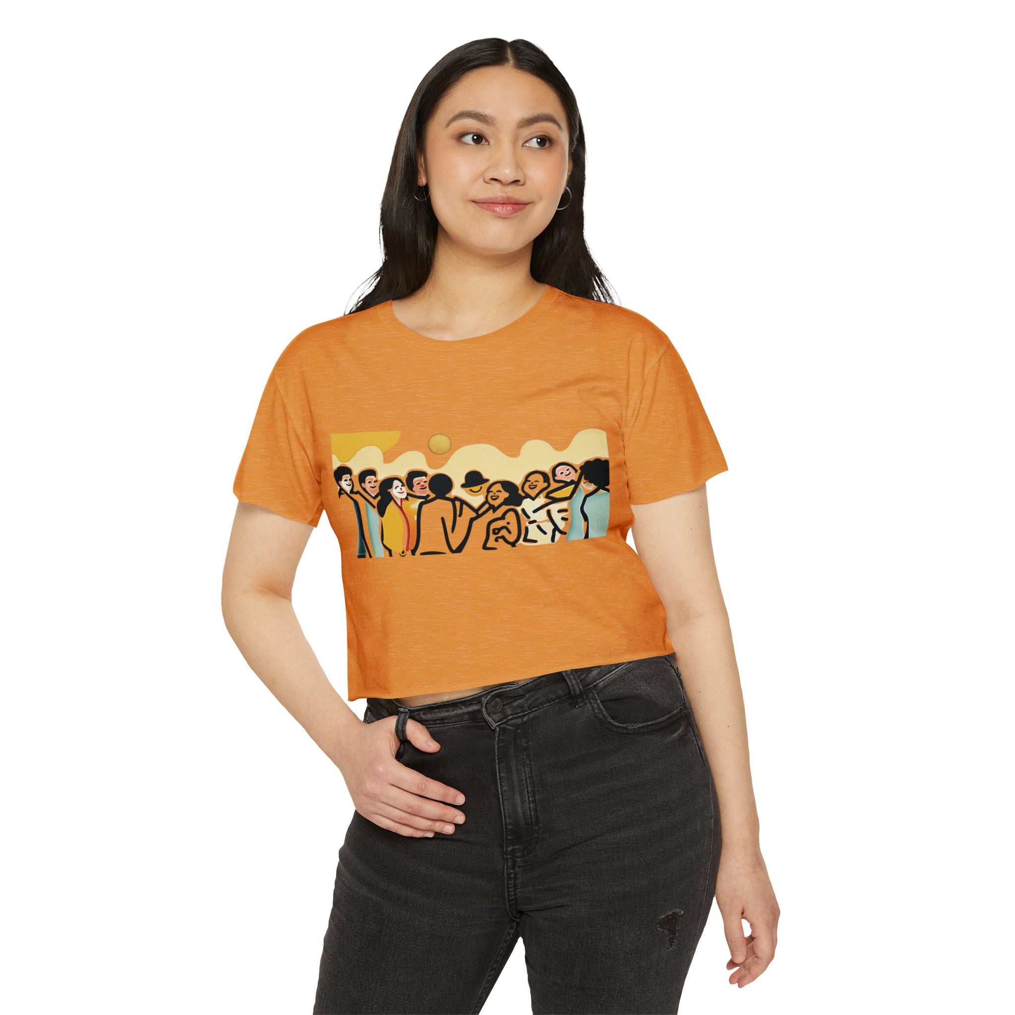 Festival Vibes Women's Crop Top, Boho Style Tee, Summer Festival Wear, Concert Outfit, Casual Chic Top, Gift for Her