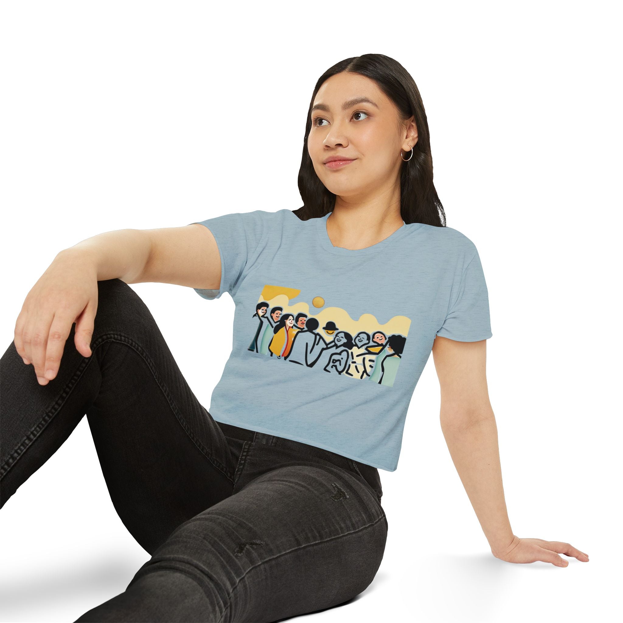 Festival Vibes Women's Crop Top, Boho Style Tee, Summer Festival Wear, Concert Outfit, Casual Chic Top, Gift for Her