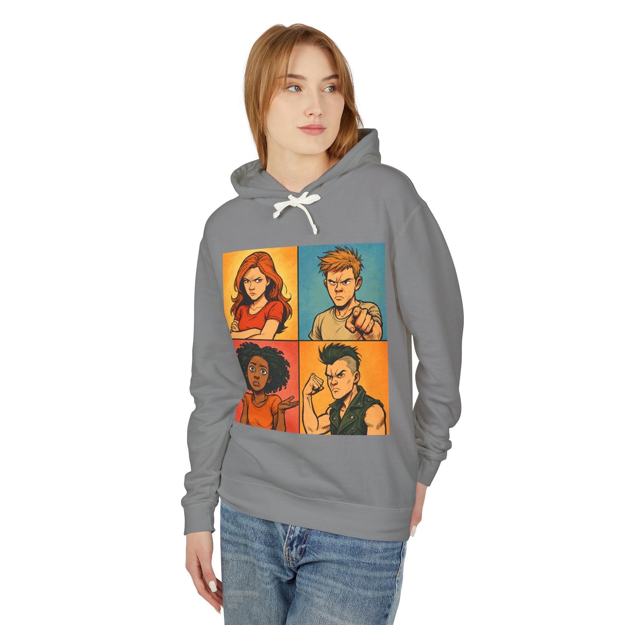 Attitude Over Everything, Unisex Lightweight Hooded Sweatshirt