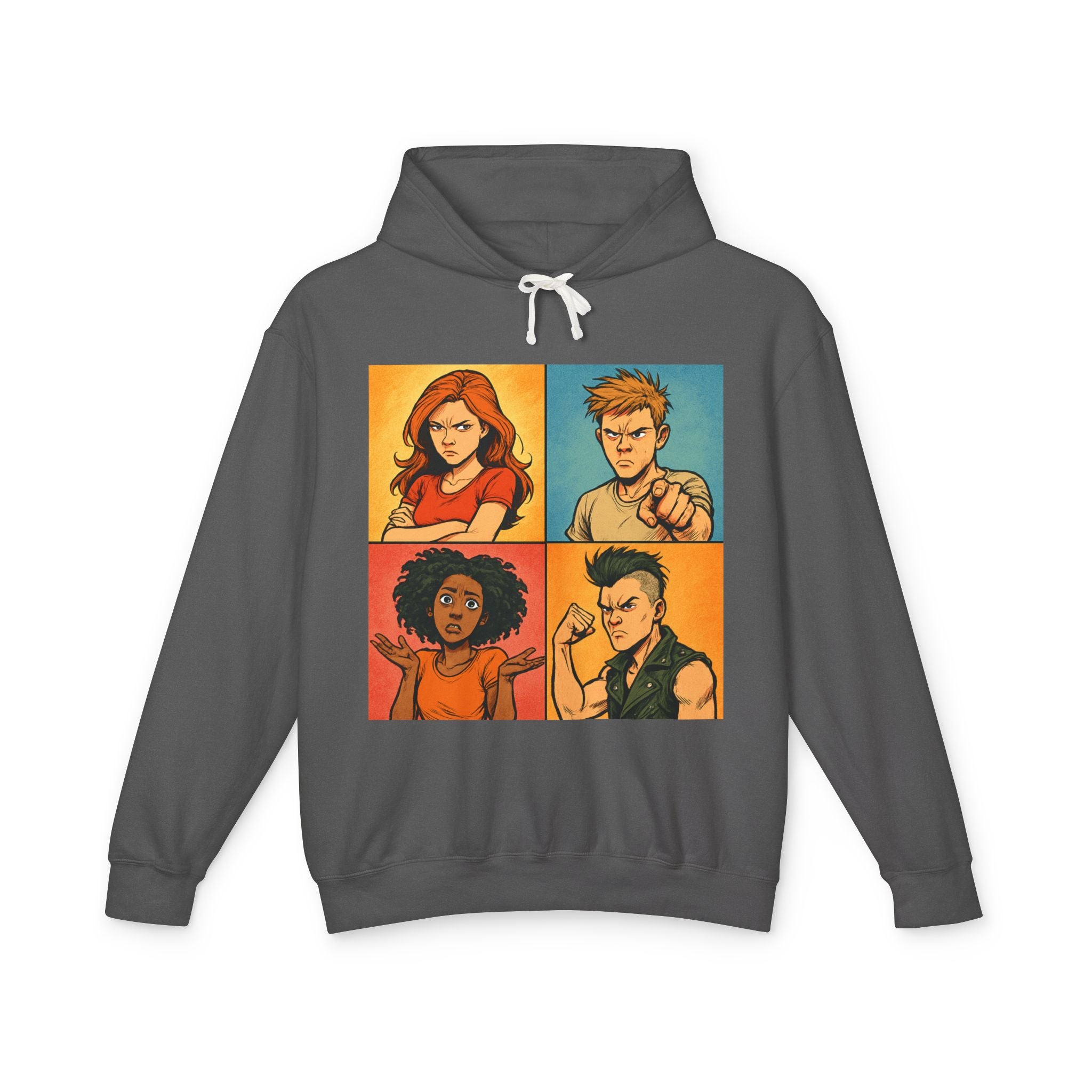 Attitude Over Everything, Unisex Lightweight Hooded Sweatshirt