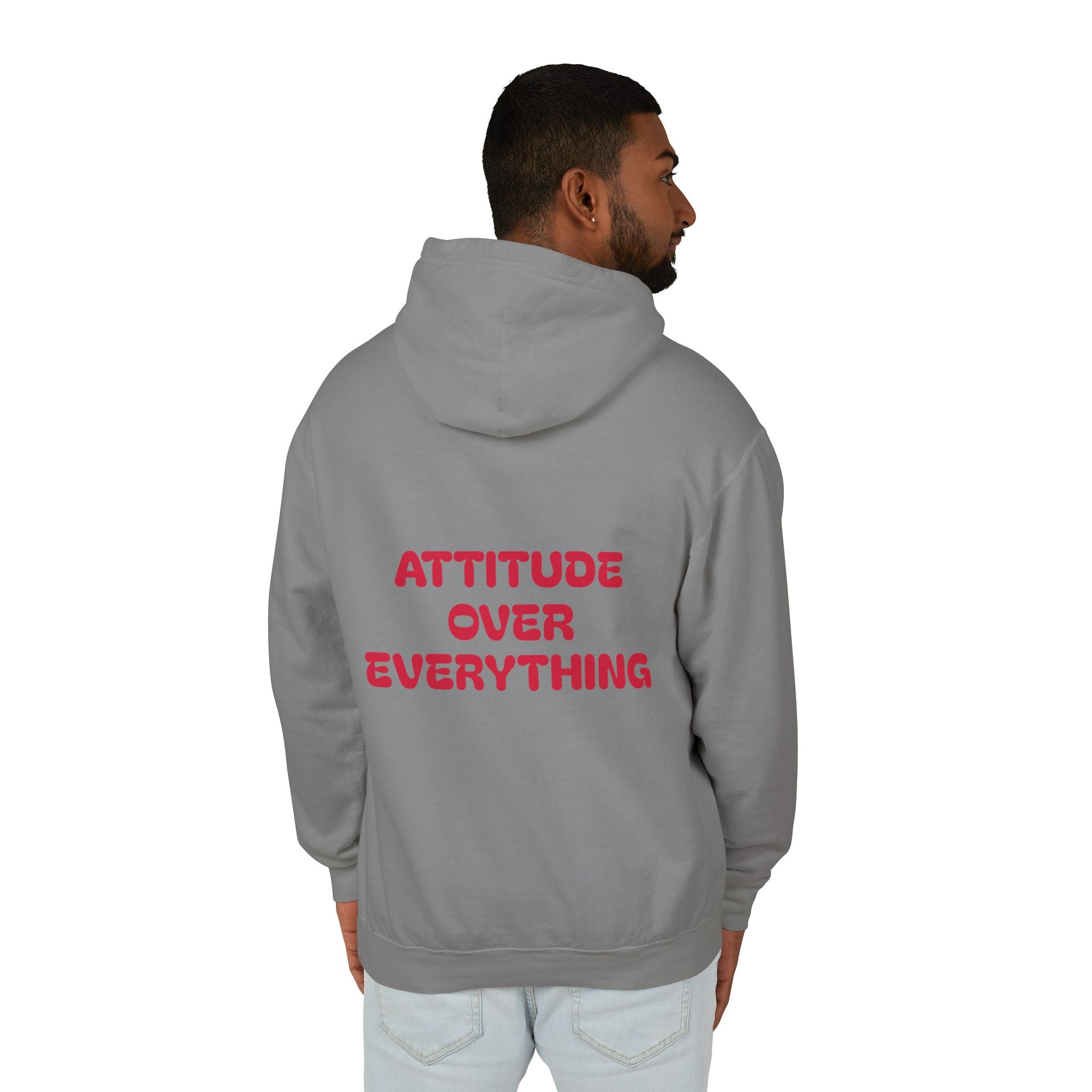 Attitude Over Everything, Unisex Lightweight Hooded Sweatshirt
