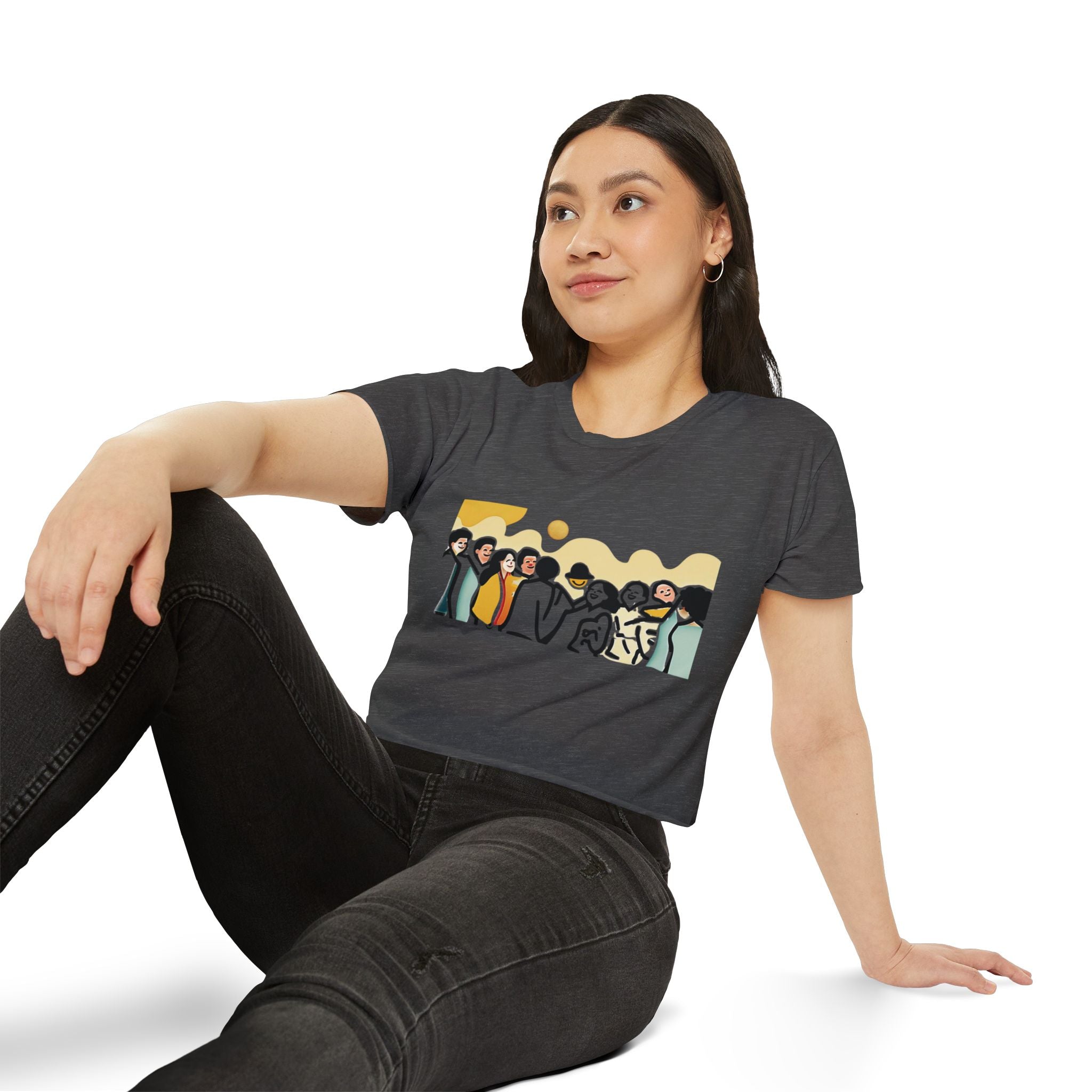 Festival Vibes Women's Crop Top, Boho Style Tee, Summer Festival Wear, Concert Outfit, Casual Chic Top, Gift for Her