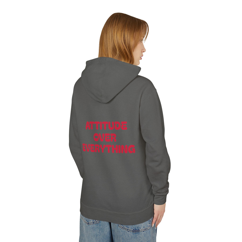 Attitude Over Everything, Unisex Lightweight Hooded Sweatshirt