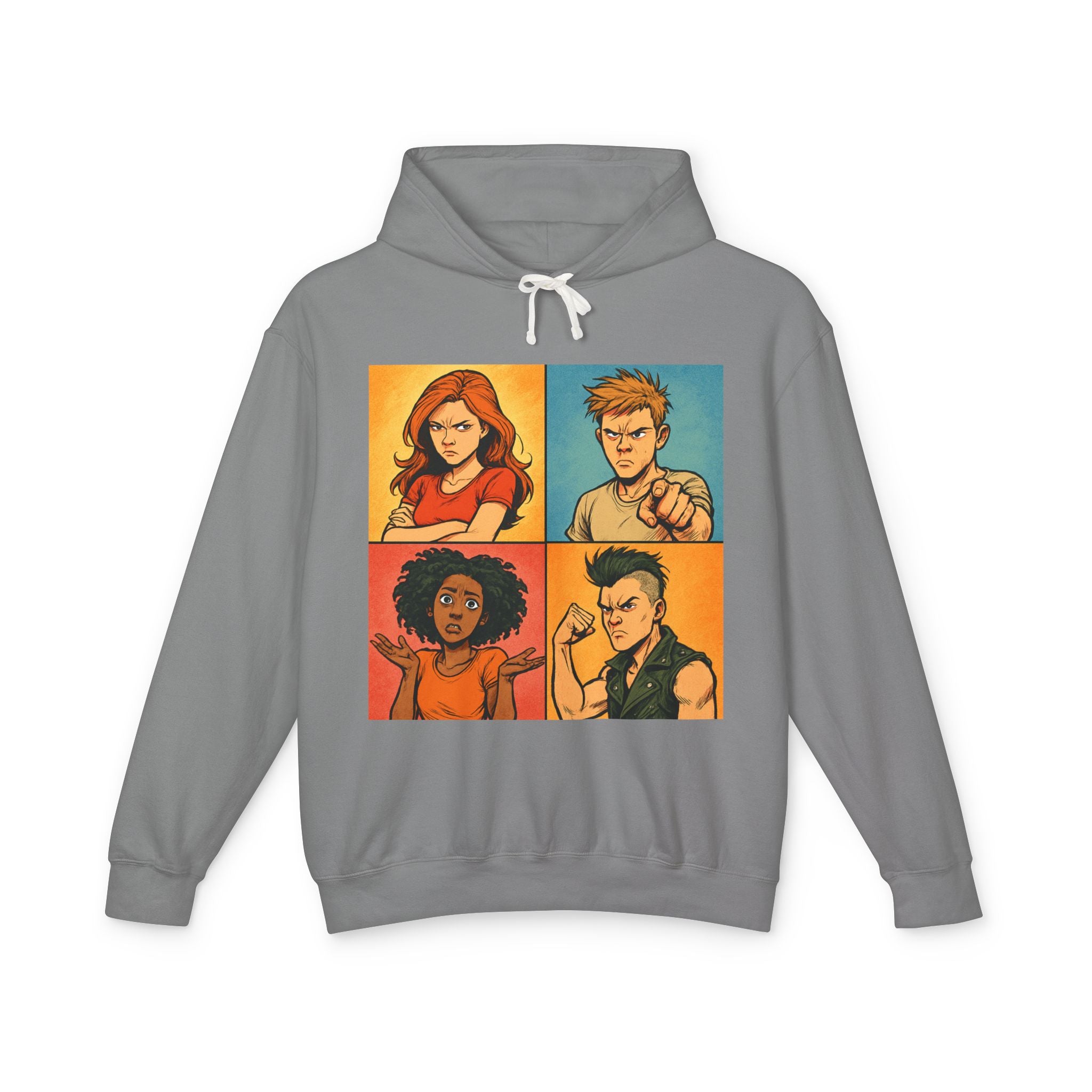 Attitude Over Everything, Unisex Lightweight Hooded Sweatshirt