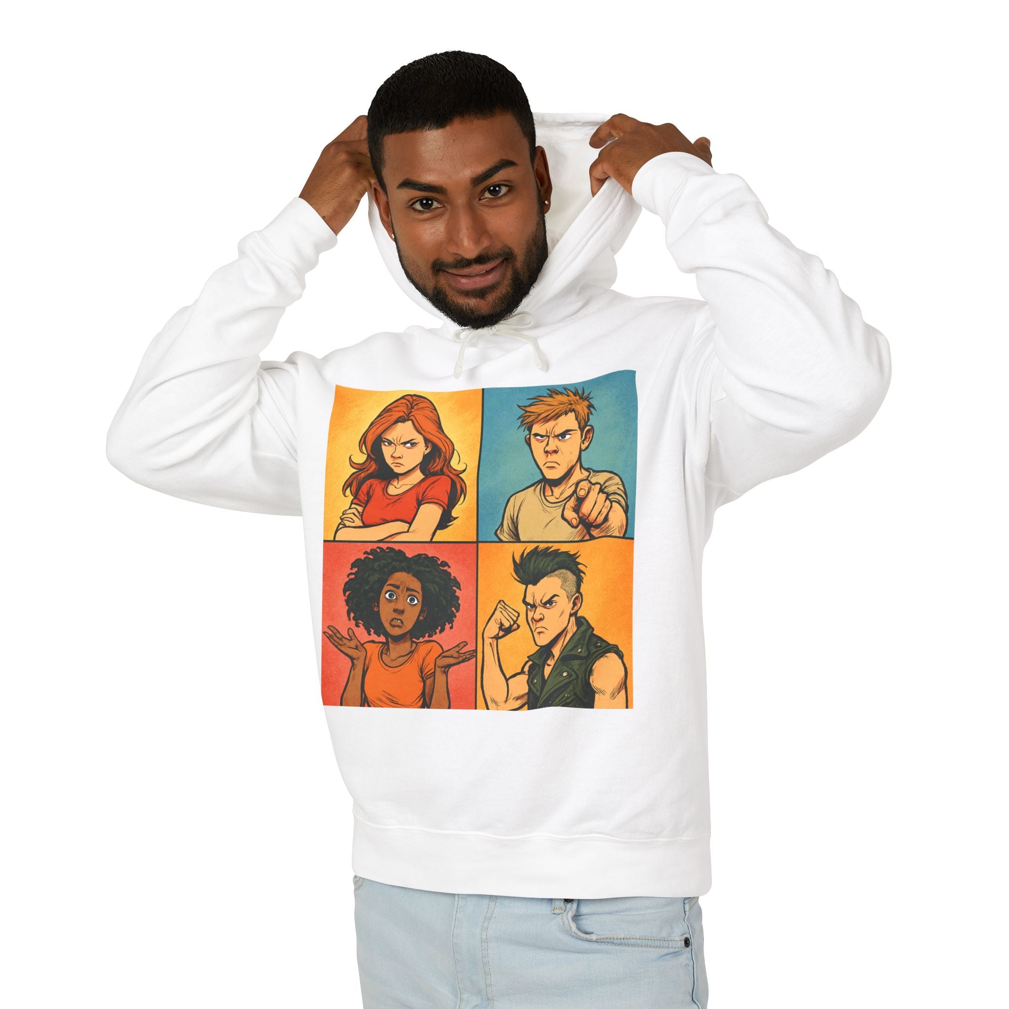 Attitude Over Everything, Unisex Lightweight Hooded Sweatshirt