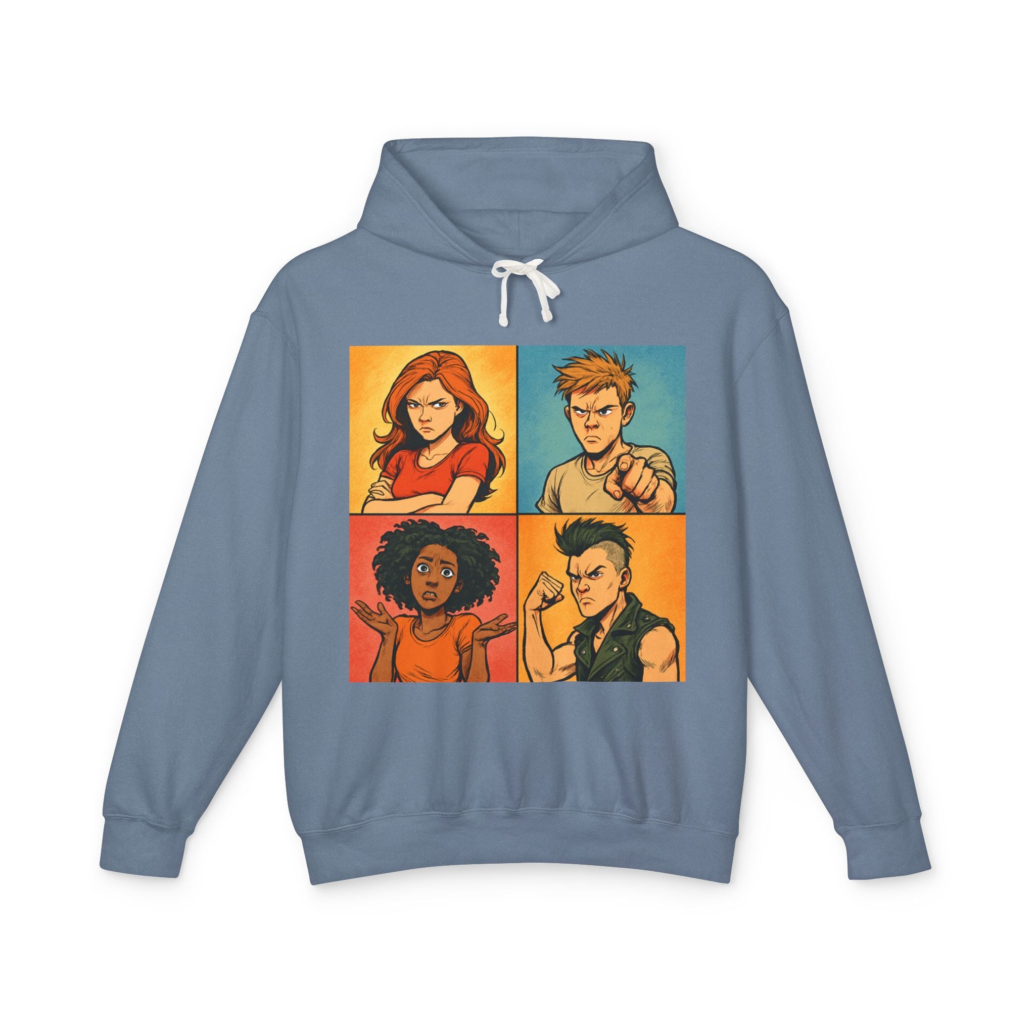 Attitude Over Everything, Unisex Lightweight Hooded Sweatshirt