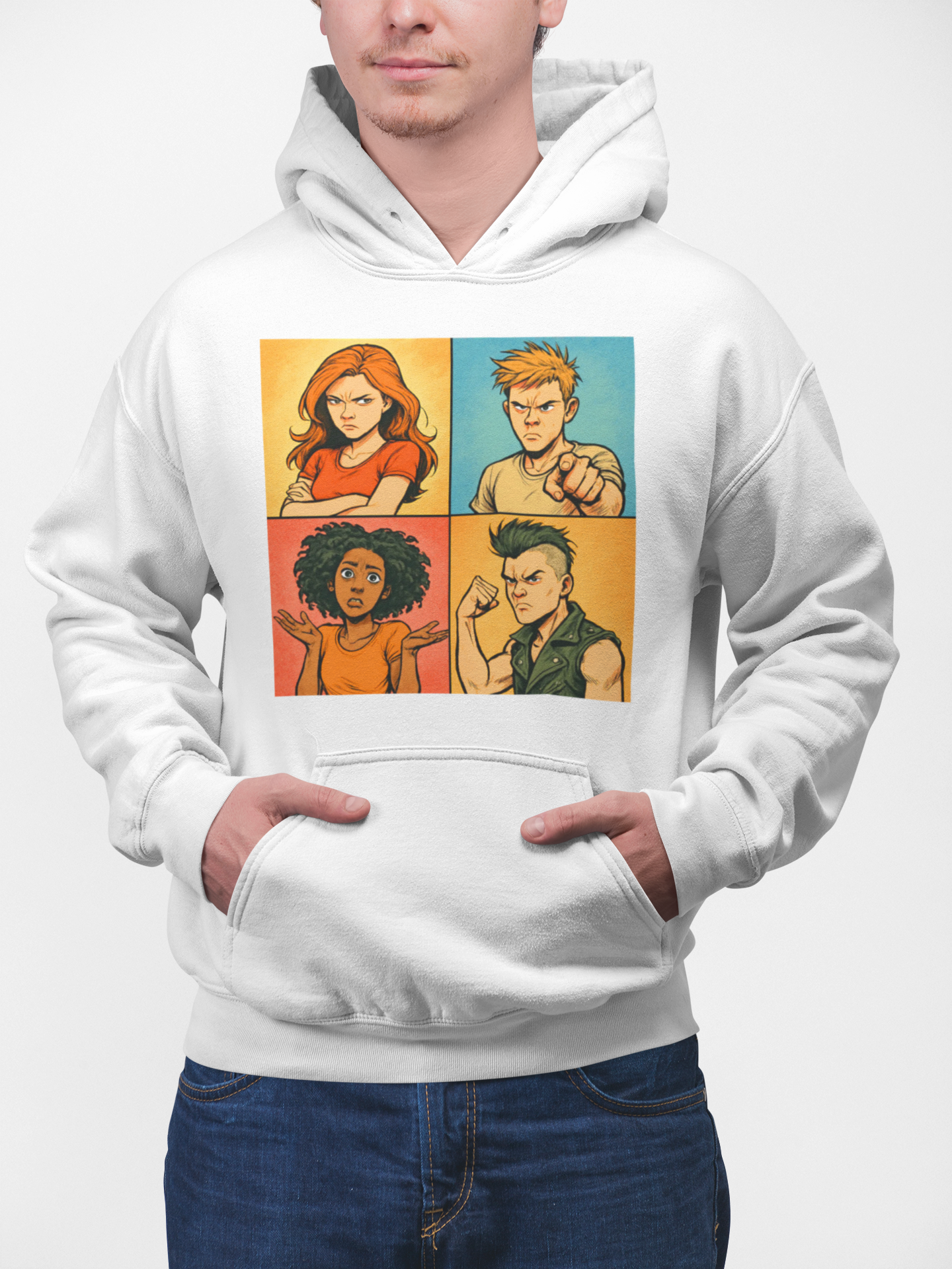 Attitude Over Everything, Unisex Lightweight Hooded Sweatshirt