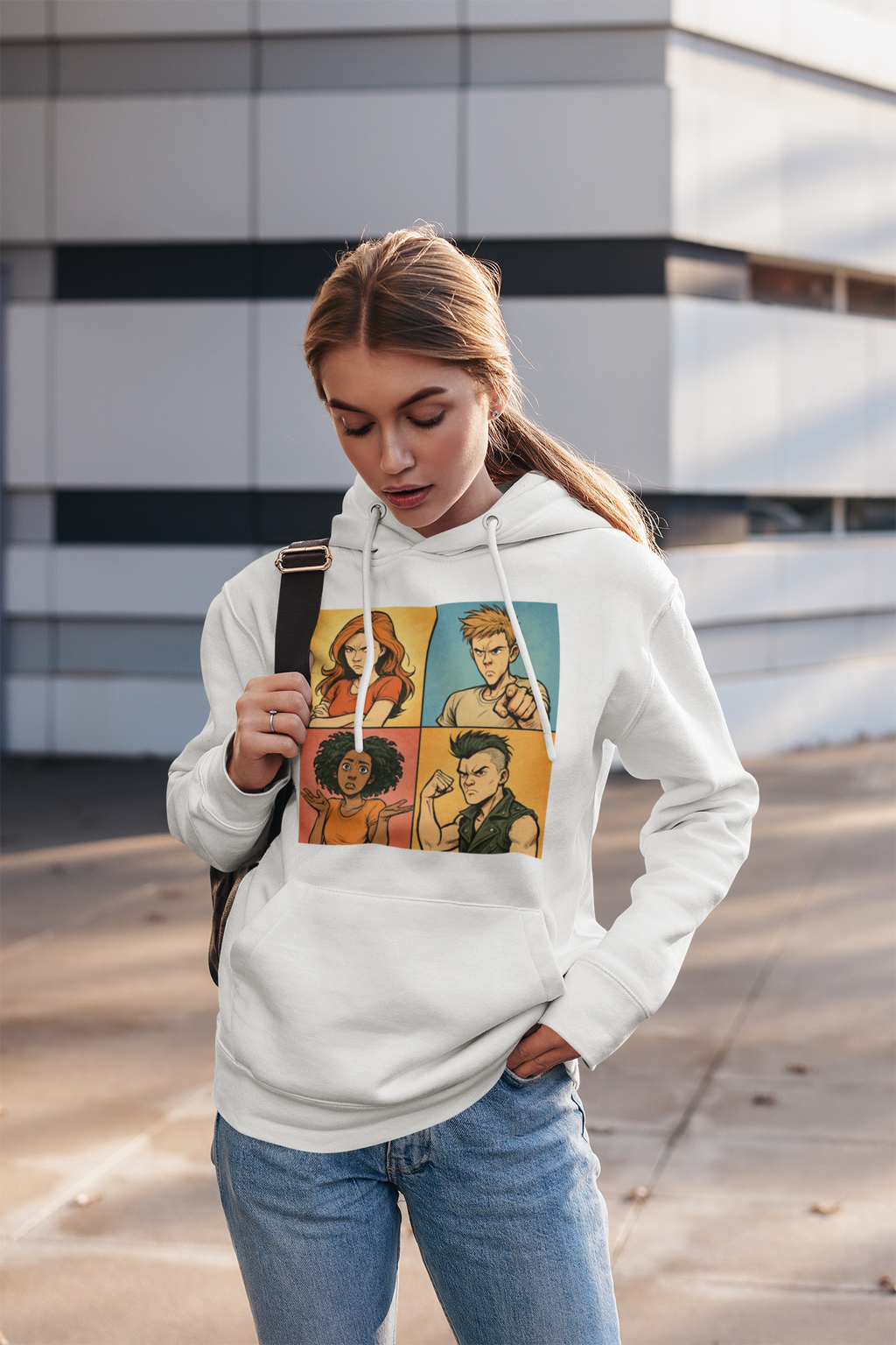 Attitude Over Everything, Unisex Lightweight Hooded Sweatshirt