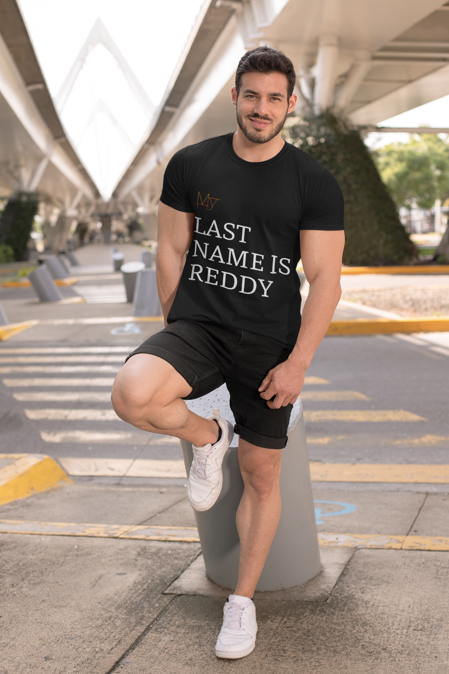 MY LAST NAME IS REDDY, Unisex Cotton Crew Tee, Casual Wear