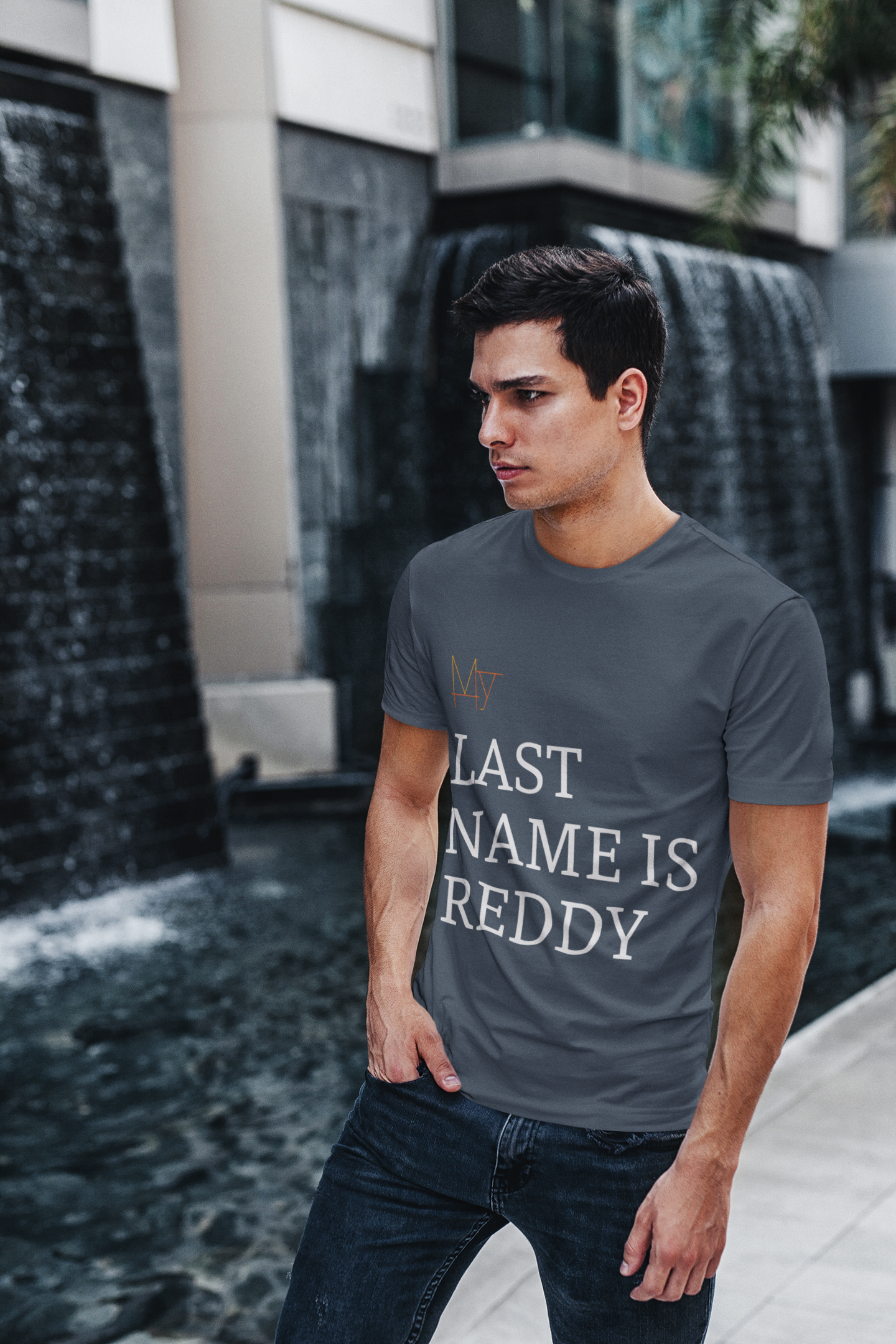 MY LAST NAME IS REDDY, Unisex Cotton Crew Tee, Casual Wear