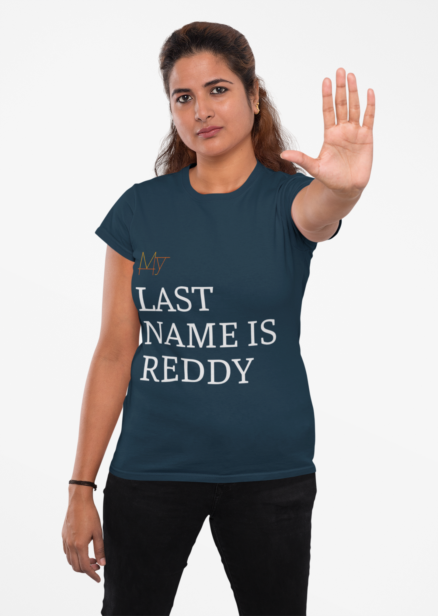 MY LAST NAME IS REDDY, Unisex Cotton Crew Tee, Casual Wear