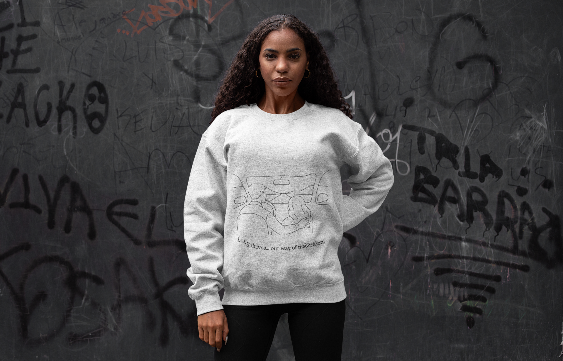 Long Drives… Our Way of Meditation Sweatshirt | Face Turn Fashion