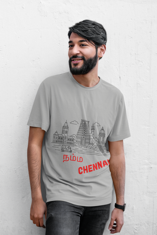 Chennai/Madras Street Vibes Tee -Unisex– Landmarks, Tamil, Namma Chennai, & Coordinates