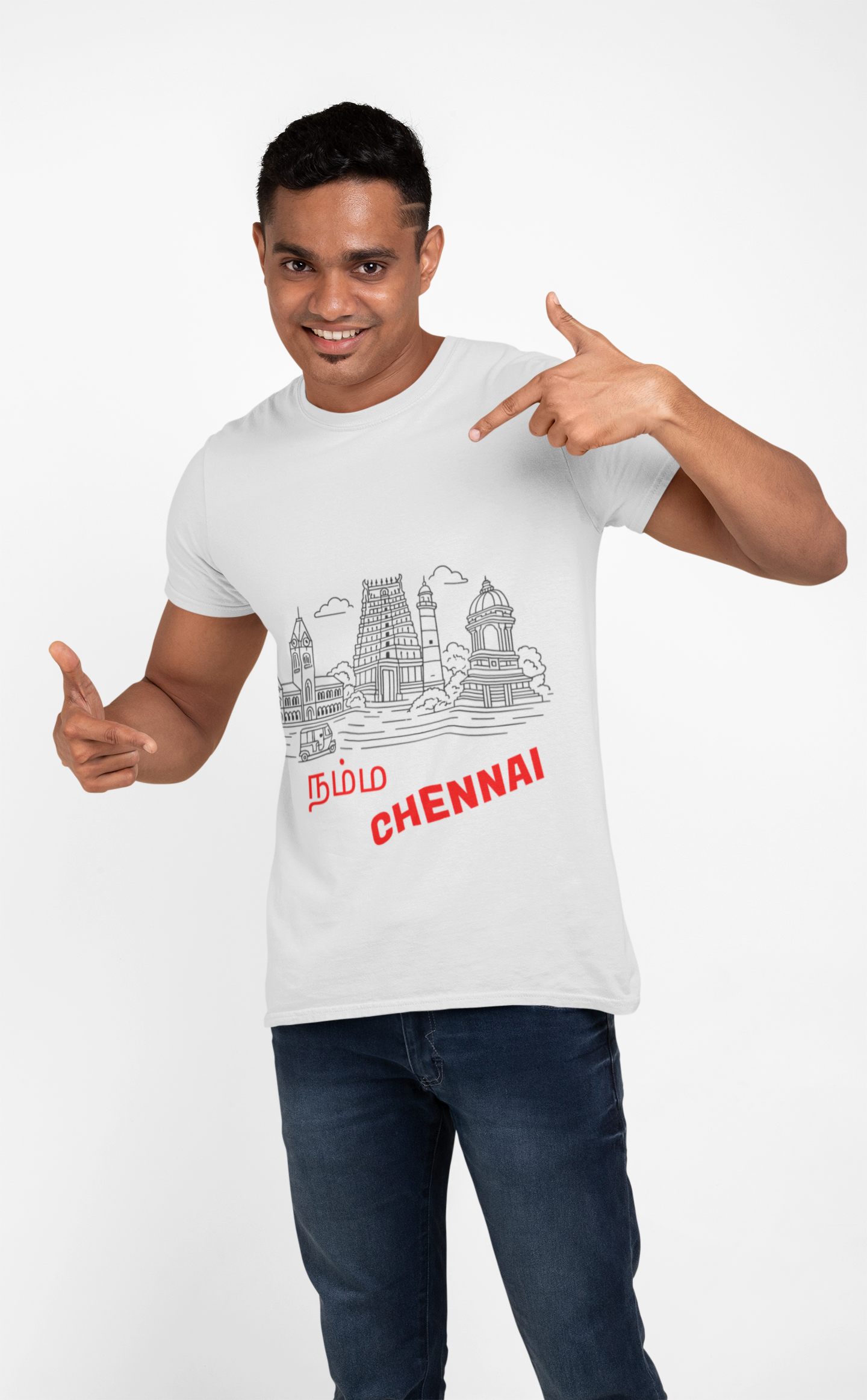 Chennai/Madras Street Vibes Tee -Unisex– Landmarks, Tamil, Namma Chennai, & Coordinates