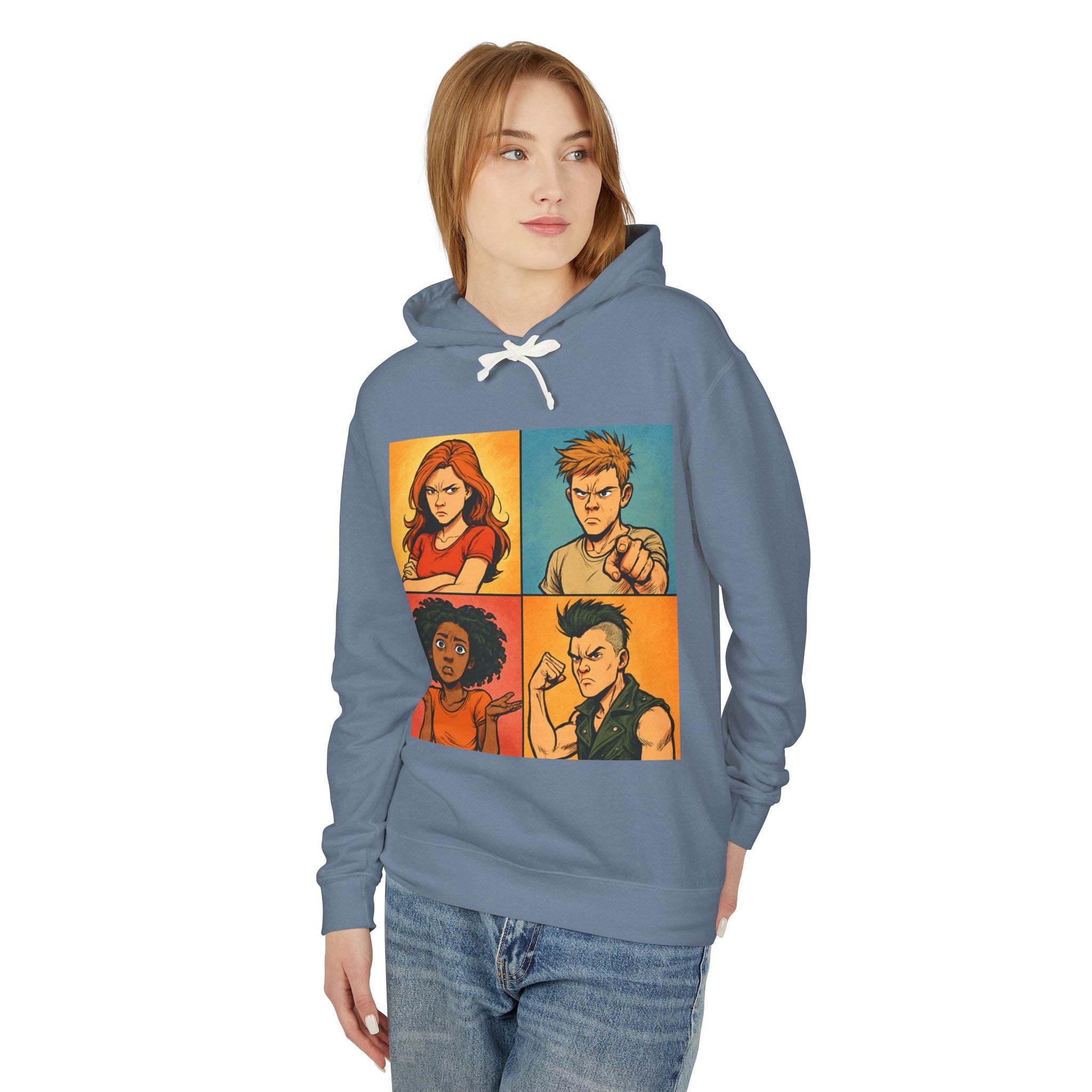 Attitude Over Everything, Unisex Lightweight Hooded Sweatshirt