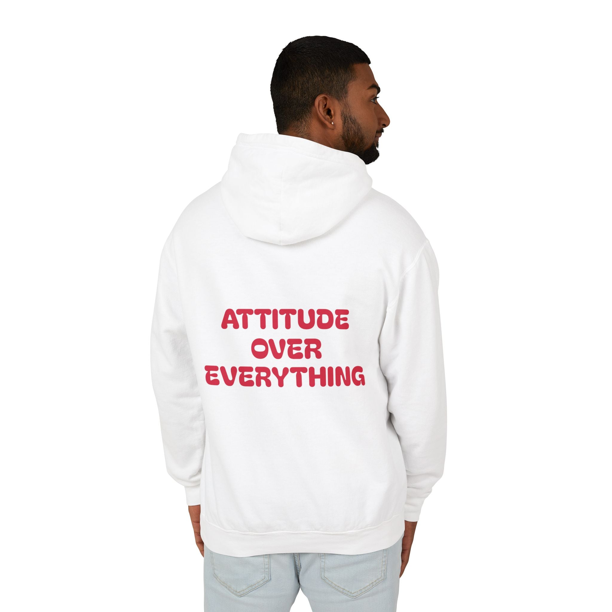 Attitude Over Everything, Unisex Lightweight Hooded Sweatshirt