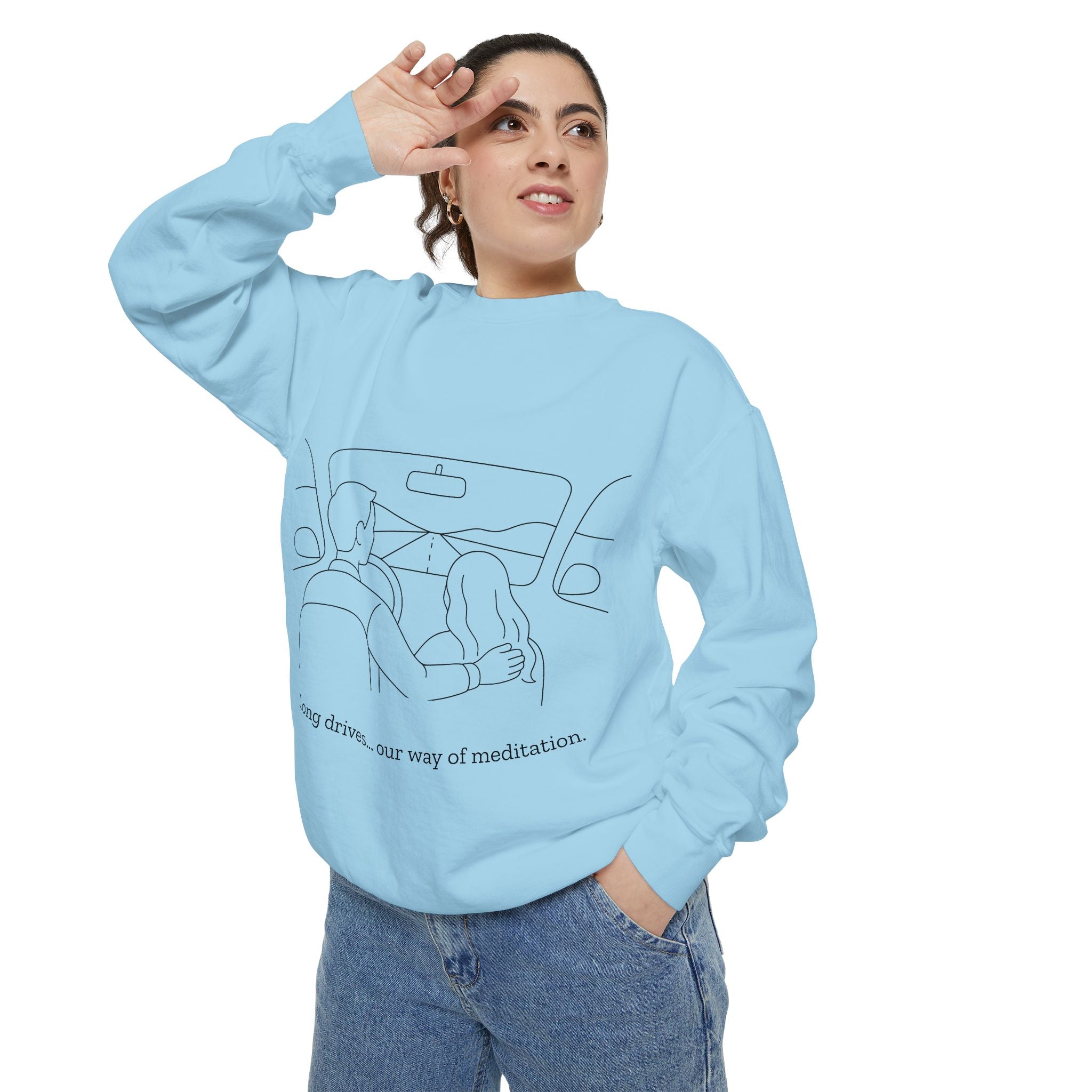 Long Drives… Our Way of Meditation Sweatshirt | Face Turn Fashion