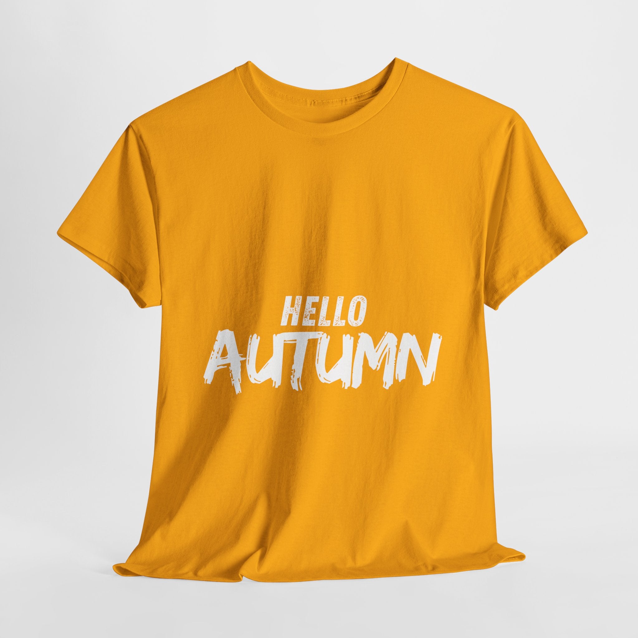 Hello Fall Unisex Heavy Cotton Tee, Autumn Shirt, Seasonal T-Shirt, Fall Fashion, Cozy Wear, Gifts for Her/Him, Unisex Tee