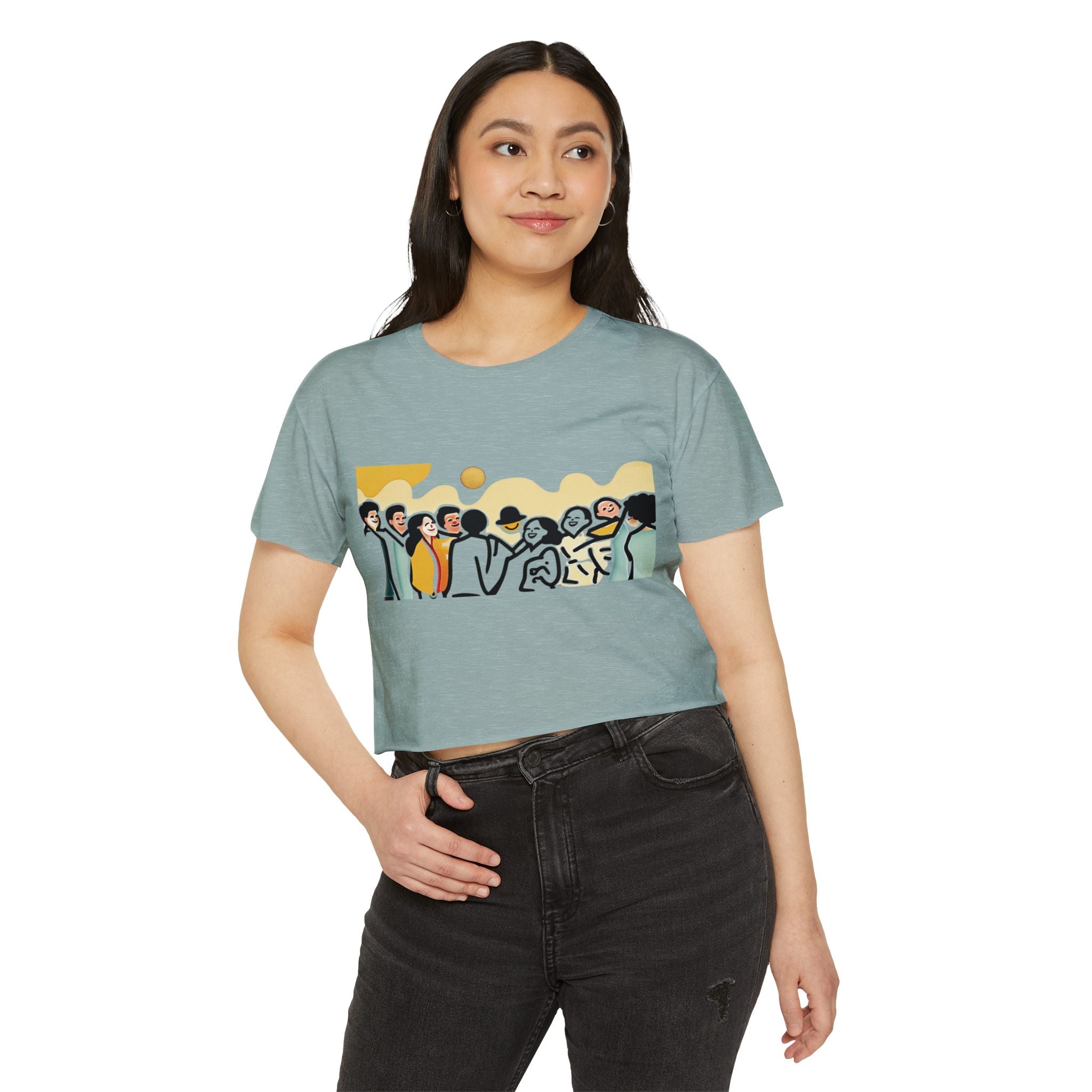 Festival Vibes Women's Crop Top, Boho Style Tee, Summer Festival Wear, Concert Outfit, Casual Chic Top, Gift for Her