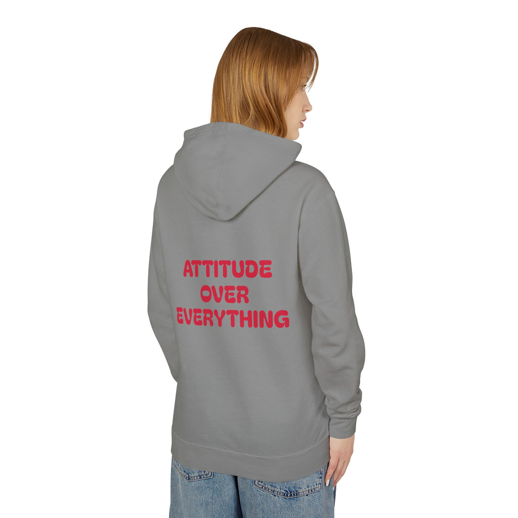 Attitude Over Everything, Unisex Lightweight Hooded Sweatshirt