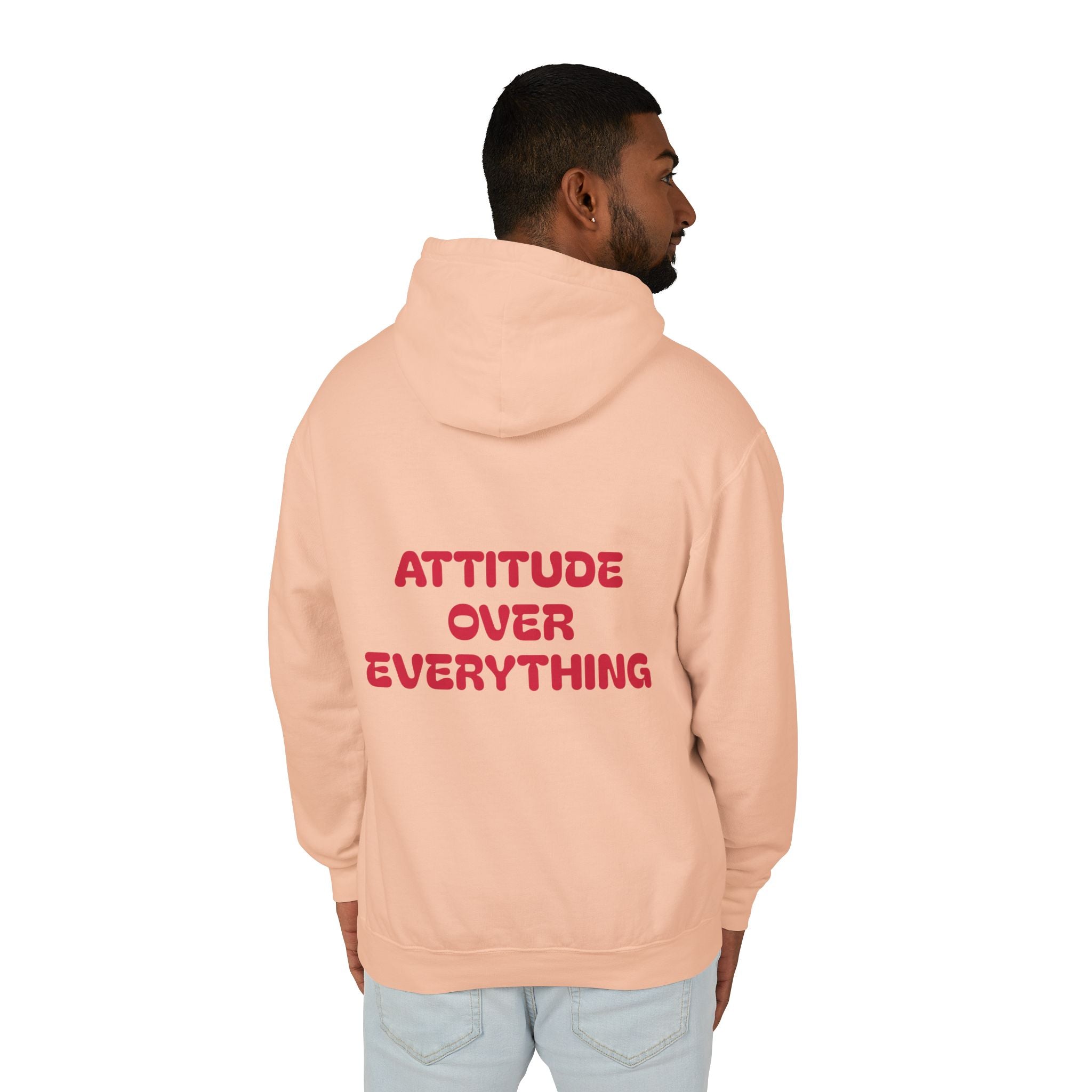 Attitude Over Everything, Unisex Lightweight Hooded Sweatshirt