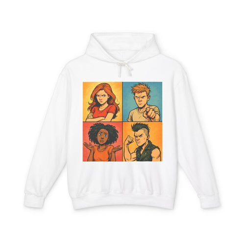 Attitude Over Everything, Unisex Lightweight Hooded Sweatshirt
