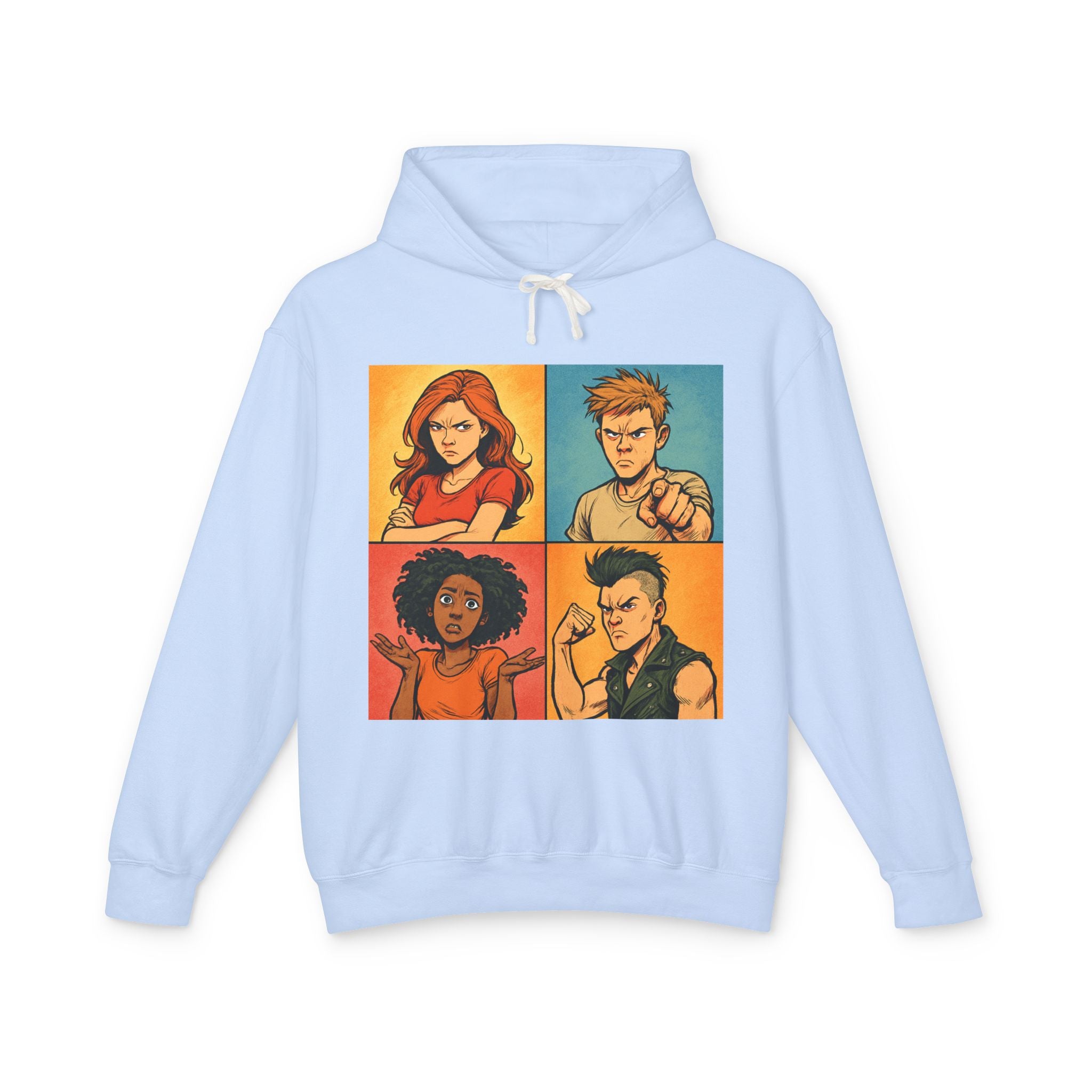 Attitude Over Everything, Unisex Lightweight Hooded Sweatshirt