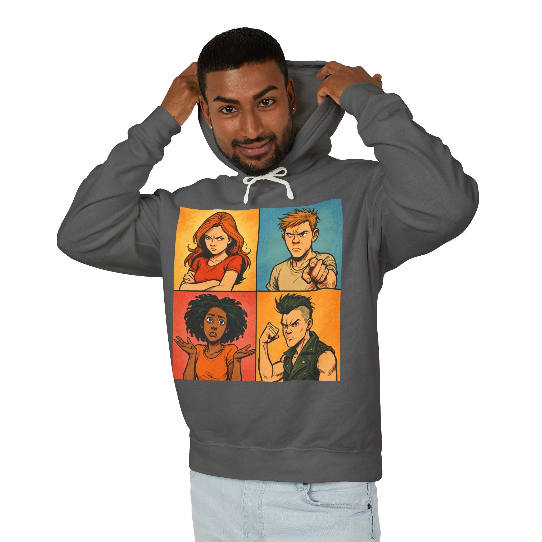 Attitude Over Everything, Unisex Lightweight Hooded Sweatshirt
