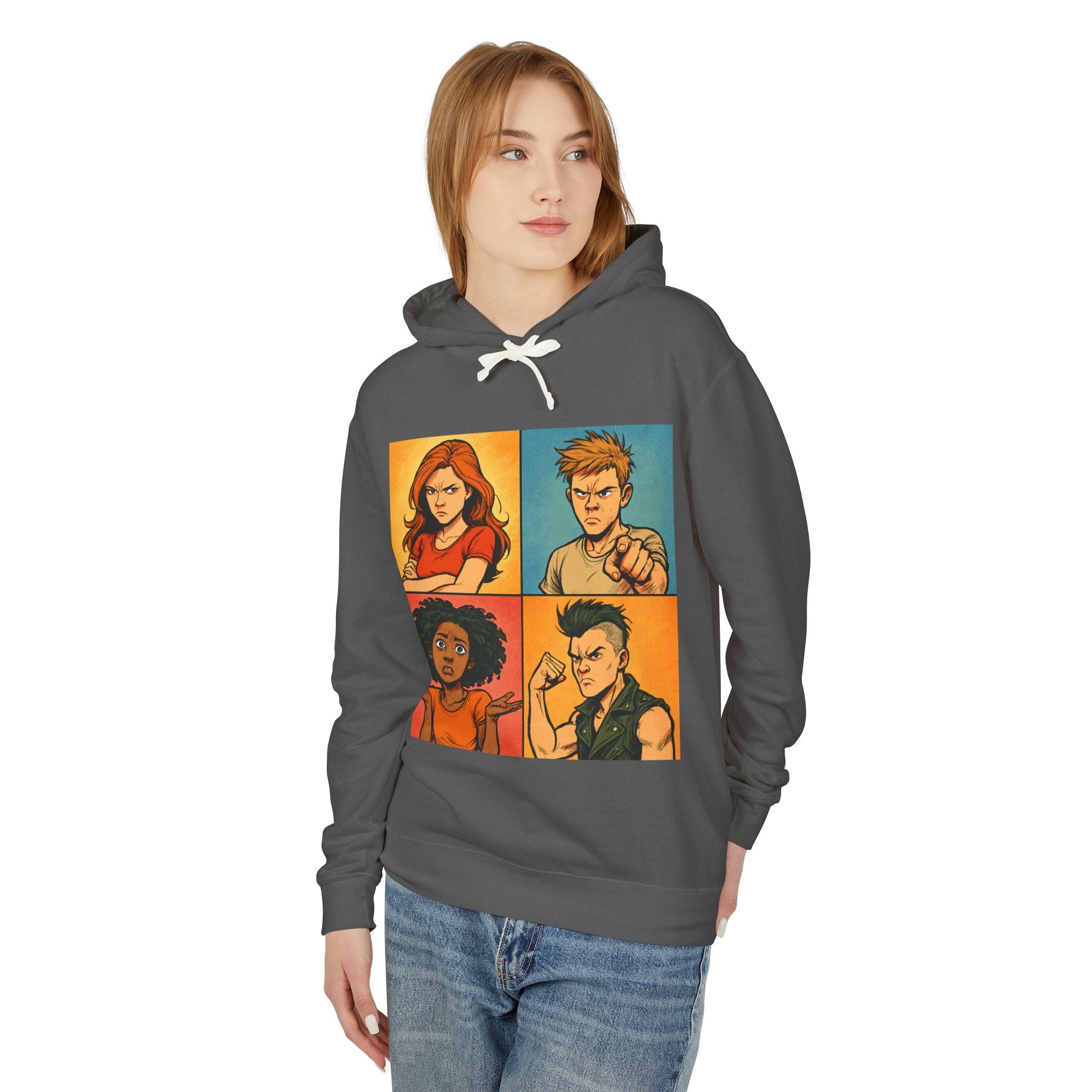 Attitude Over Everything, Unisex Lightweight Hooded Sweatshirt