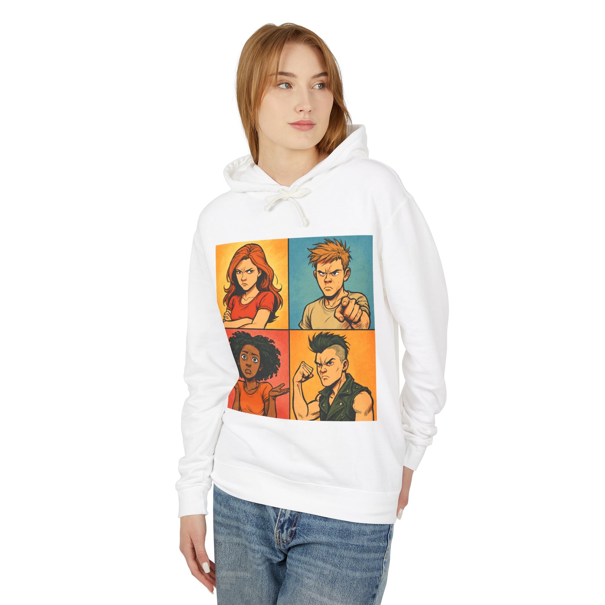 Attitude Over Everything, Unisex Lightweight Hooded Sweatshirt