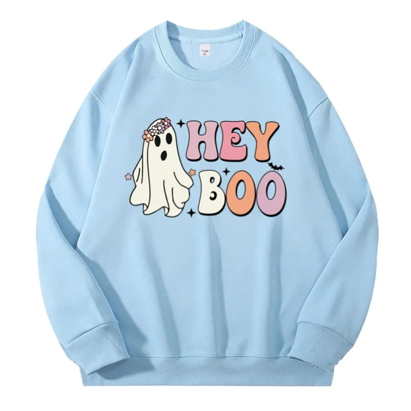 Halloween Sweatshirt Pullover Unisex – Gothic & Cute Prints (Pumpkin, Bat, Skull) | Cotton O-Neck Trick or Treat Top