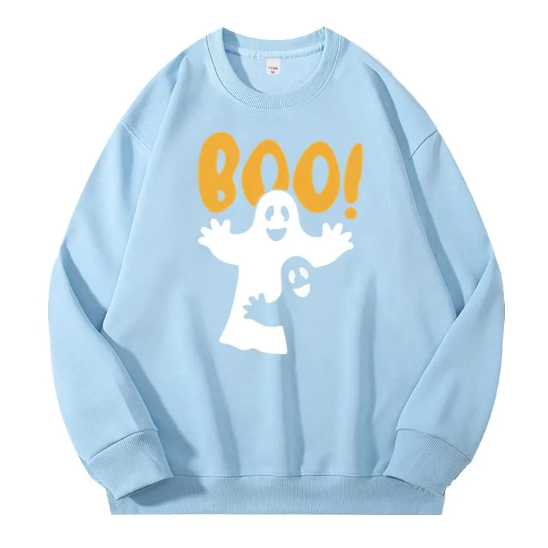 Halloween Sweatshirt Pullover Unisex – Gothic & Cute Prints (Pumpkin, Bat, Skull) | Cotton O-Neck Trick or Treat Top