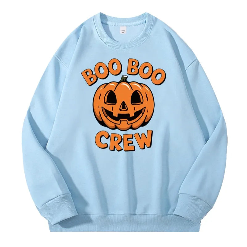Halloween Sweatshirt Pullover Unisex – Gothic & Cute Prints (Pumpkin, Bat, Skull) | Cotton O-Neck Trick or Treat Top