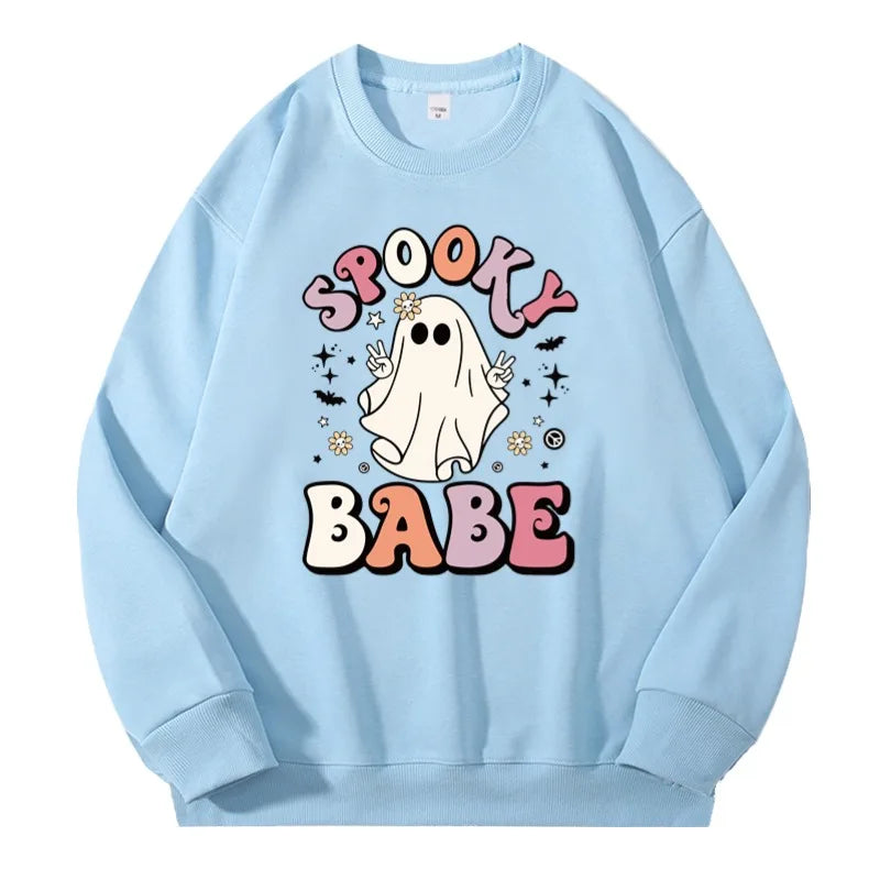 Halloween Sweatshirt Pullover Unisex – Gothic & Cute Prints (Pumpkin, Bat, Skull) | Cotton O-Neck Trick or Treat Top