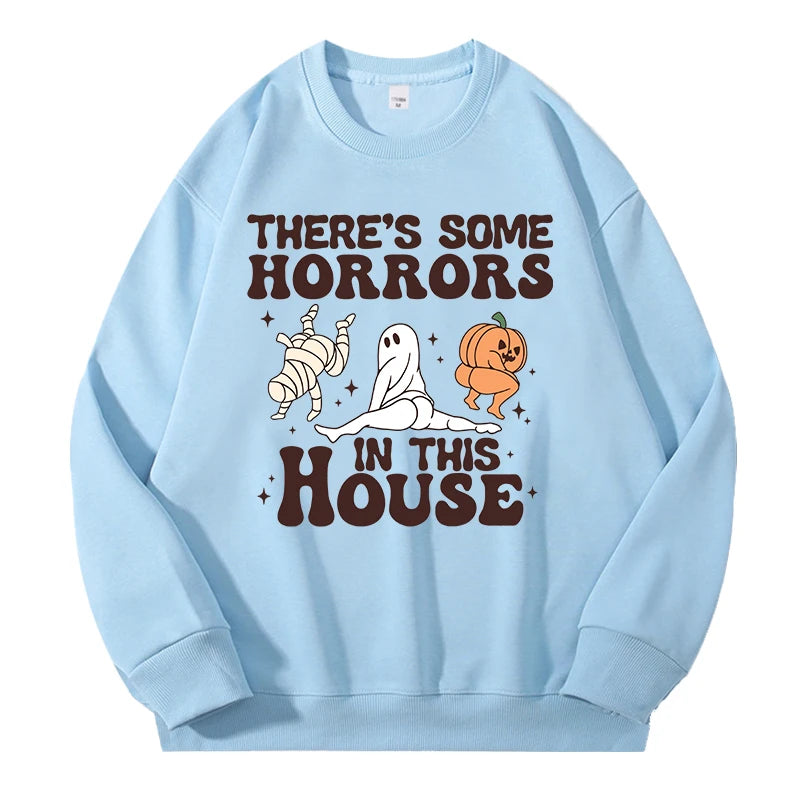 Halloween Sweatshirt Pullover Unisex – Gothic & Cute Prints (Pumpkin, Bat, Skull) | Cotton O-Neck Trick or Treat Top