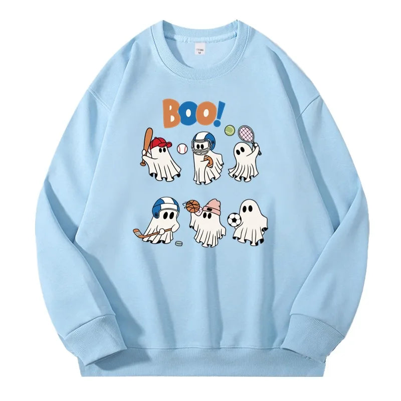 Halloween Sweatshirt Pullover Unisex – Gothic & Cute Prints (Pumpkin, Bat, Skull) | Cotton O-Neck Trick or Treat Top